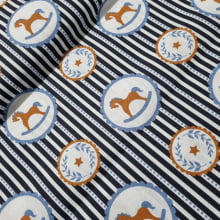 Tecido Tricoline Cavalinho Listrado Azul Marinho