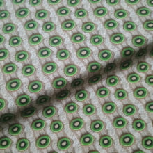 Tecido Tricoline Digital Kiwis em Crochê 