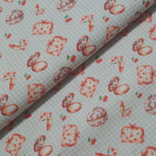 Tecido Tricoline Digital Cat and Cherrys 1
