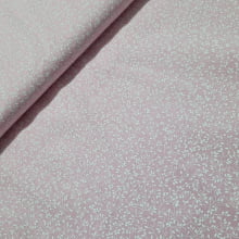 Tecido Tricoline Raminhos fd Rosa chiclete