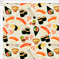 Tecido Tricoline Sushi Bege