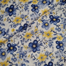 Tecido Tricoline Digital Azulejo Português 3