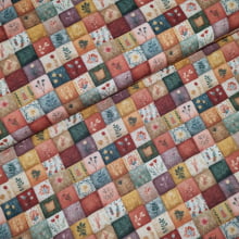 Tecido Tricoline Digital Boho Floral Patch