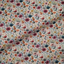 Tecido Tricoline Digital Boho  Flowers