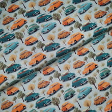 Tecido Tricoline Digital Carros Vintage
