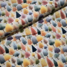 Tecido Tricoline Digital  Coleção Vilarejo Bosque