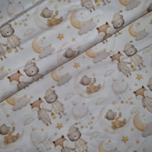 Tecido Tricoline Digital Coleção Cute Ursinhos e Raposinhas 