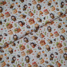 Tecido Tricoline Digital Coleção Lady Bees Abelinhas 2