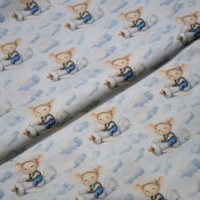 Tecido Tricoline Digital Coleção Ratinho Aventureiro Aviador