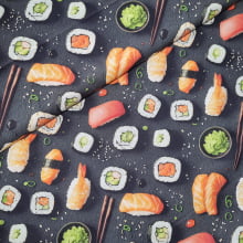 Tecido Tricoline Digital Coleção Sabores Que Inspiram Sushi