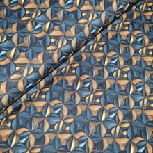 Tecido Tricoline Digital Geometrico Bronze