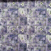 Tecido Tricoline Digital Lavender Quilt Floral