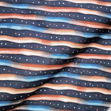 Tecido Tricoline Digital Noite Estrelada Listras