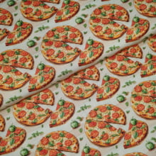 Tecido Tricoline Digital Pizzas e Temperos 2