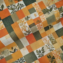 Tecido Tricoline Digital Pumpkin's Patch Orange