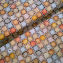 Tecido Tricoline Digital Quilt Quadriculado