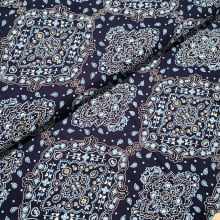 Tecido Tricoline Bandana Azul Marinho