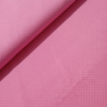 Tecido Tricoline Micro Poa Rosa Chá