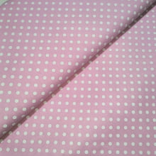 Tecido Tricoline Bola Rosa Claro