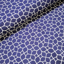 Tecido Tricoline Geometrico Azul Marinho 