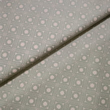 Tecido Tricoline Geométrico Floral Verde Menta