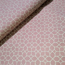 Tecido Tricoline Geometrico Rose Antigo