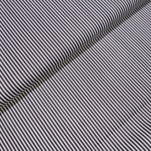 Tecido Tricoline Listras Branca e Preto