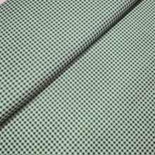 Tecido Tricoline Quadriculado Branco e Verde Bandeira