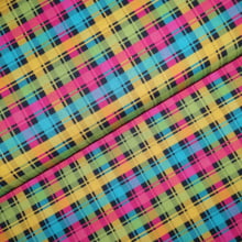 Tecido Tricoline Xadrez Colorio