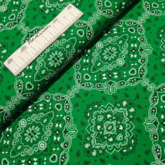 Tecido Tricoline Bandana Verde